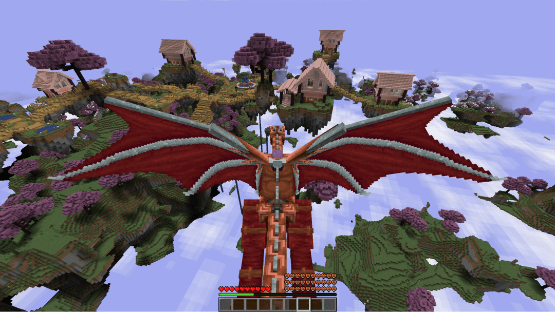 RidingRedDragonFlying
